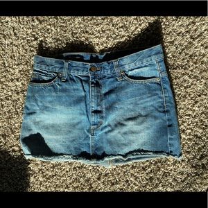 Free people denim mini skirt